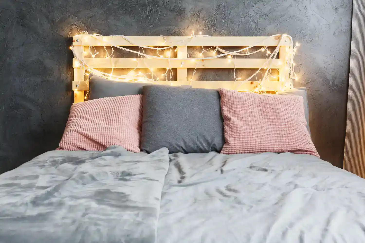 Tête de lit en bois de palette dans le Tregor