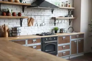 cuisine bois et métal à louannec